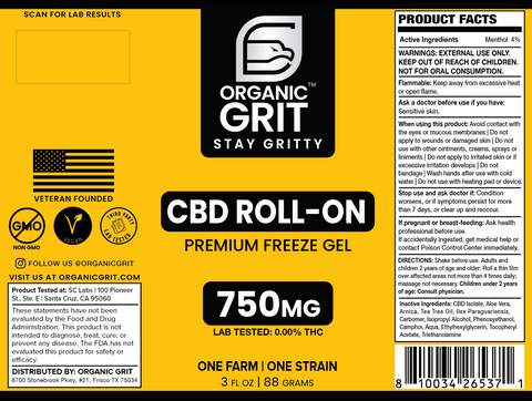 750MG BROAD SPECTRUM CBD ROLL-ON